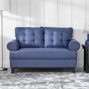 Helios California Fabric 2-Seater Sofa - Blue