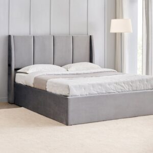 Bravo Aden Queen Bed with Hydraulic Storage - Grey